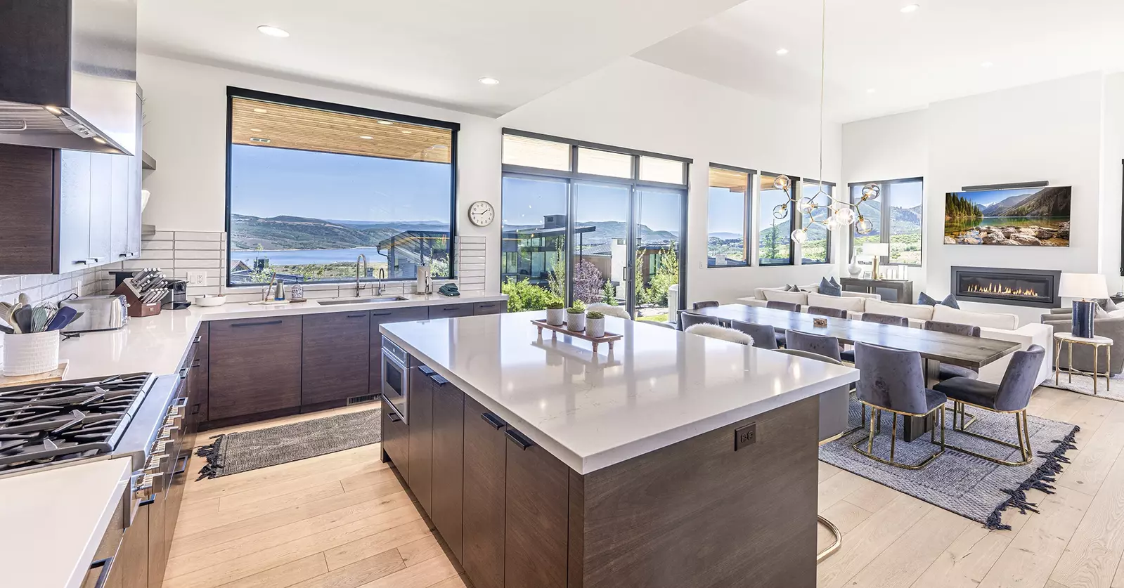 Park City vacation rental kitchen and living room