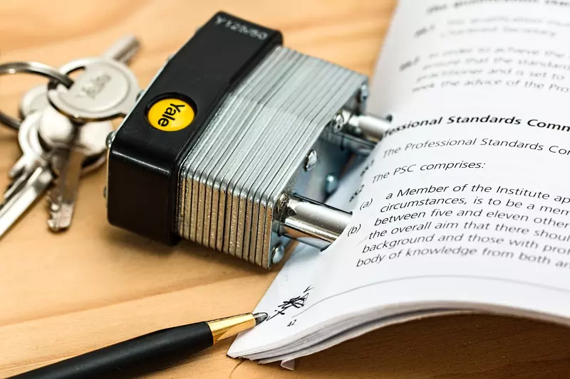 lock through a piece of paper