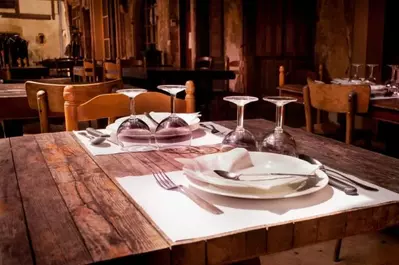 pictures of a nice table inside a restaurant