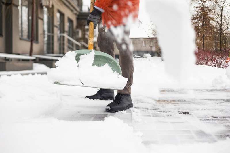 shoveling snow
