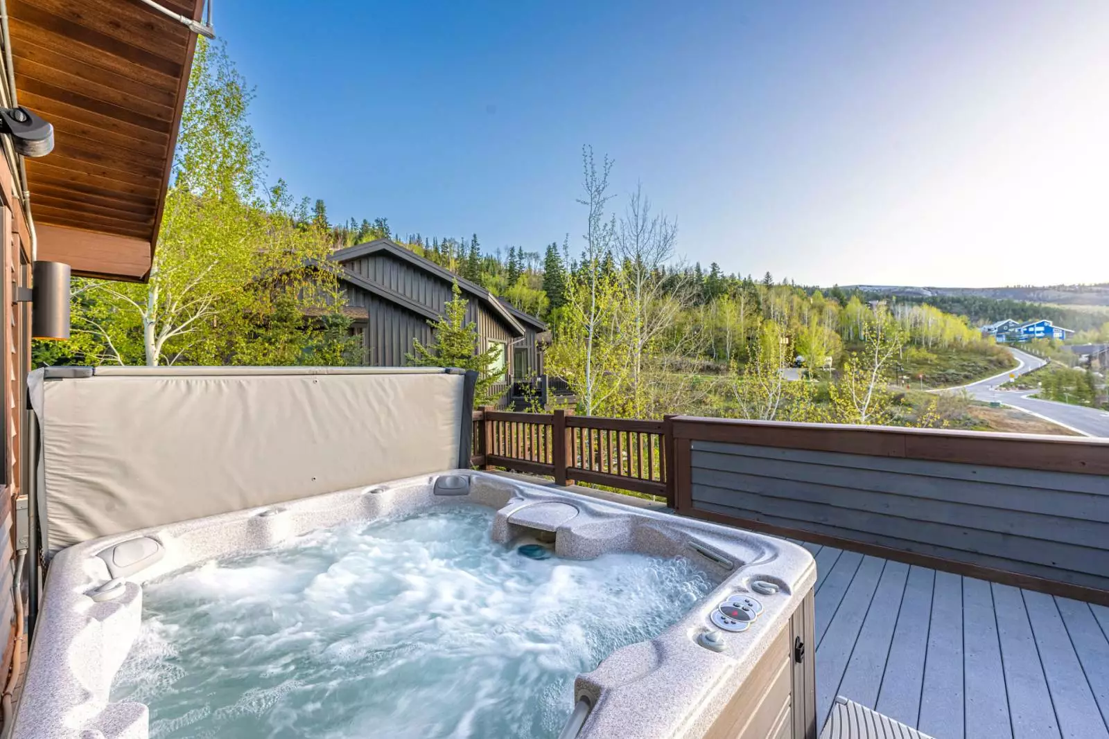 hot tub on deck