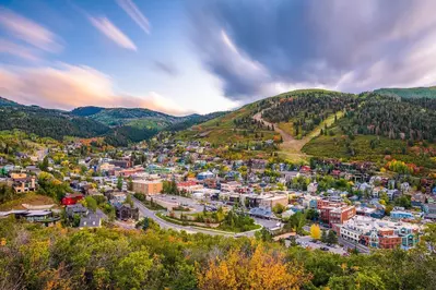 aerial view of Park City