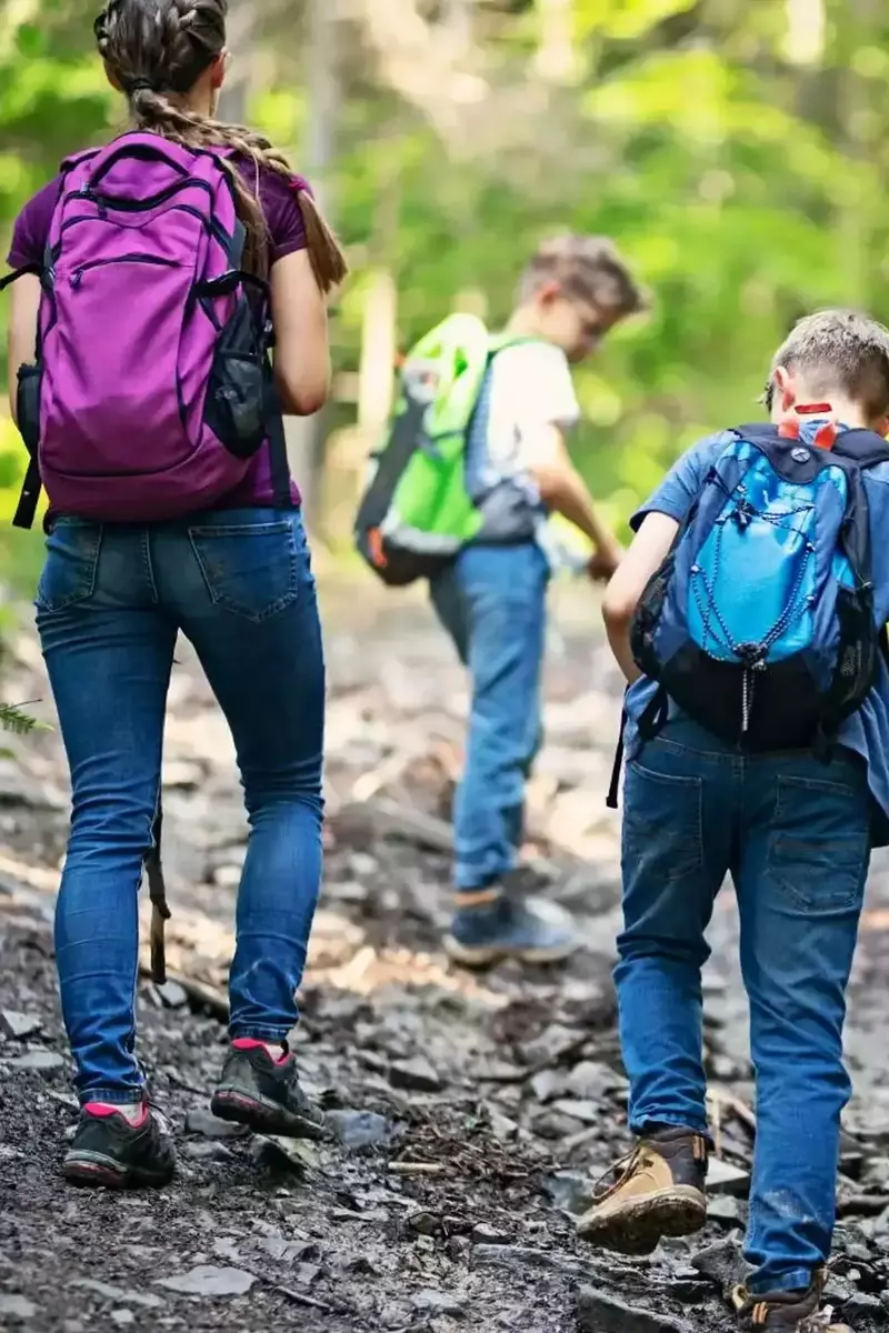 family hiking