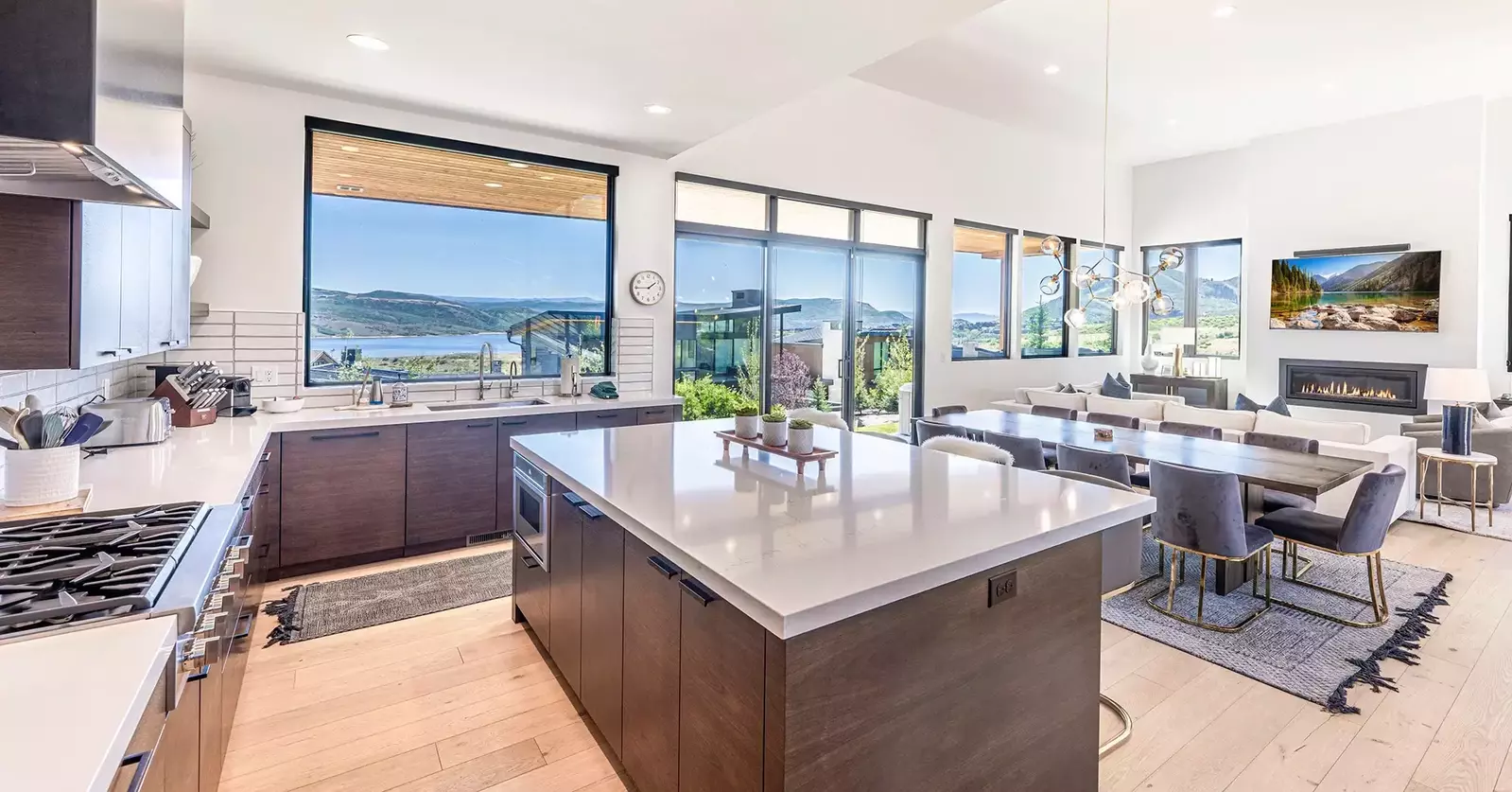 Park City vacation rental kitchen and living room