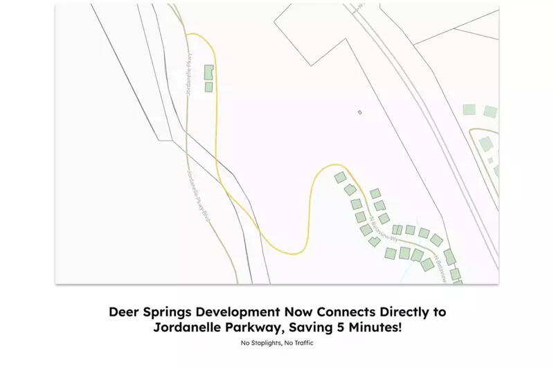 This map shows the proximity to the new Deer Valley ski resort, this neighborhood has it's own access road that connects you directly to Jordanelle Pa