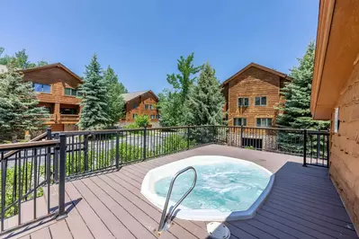 The hot tub is shared with the Timberwolf neighborhood and is steps away from the home
