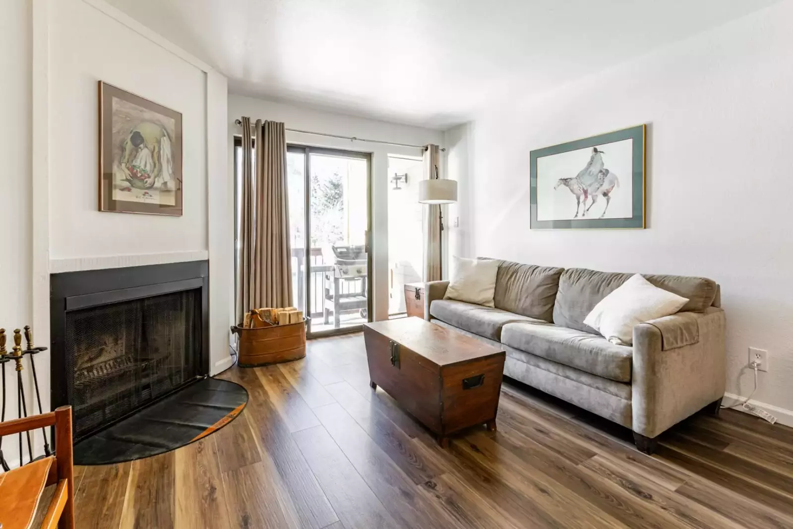 Location, location, location. Take in the view from your living and watch skiers coming down the slopes