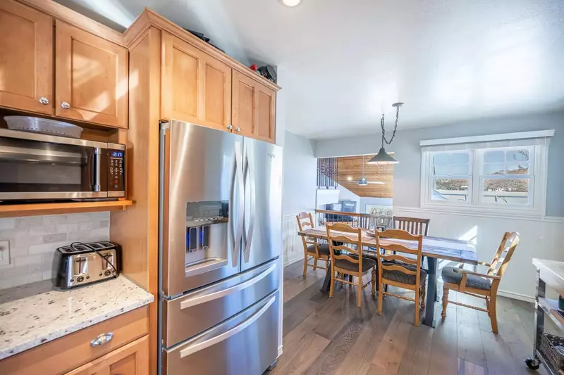 No need for the cook (s) to be stuck alone in the kitchen, this floor plan seamlessly flows from one room to the next