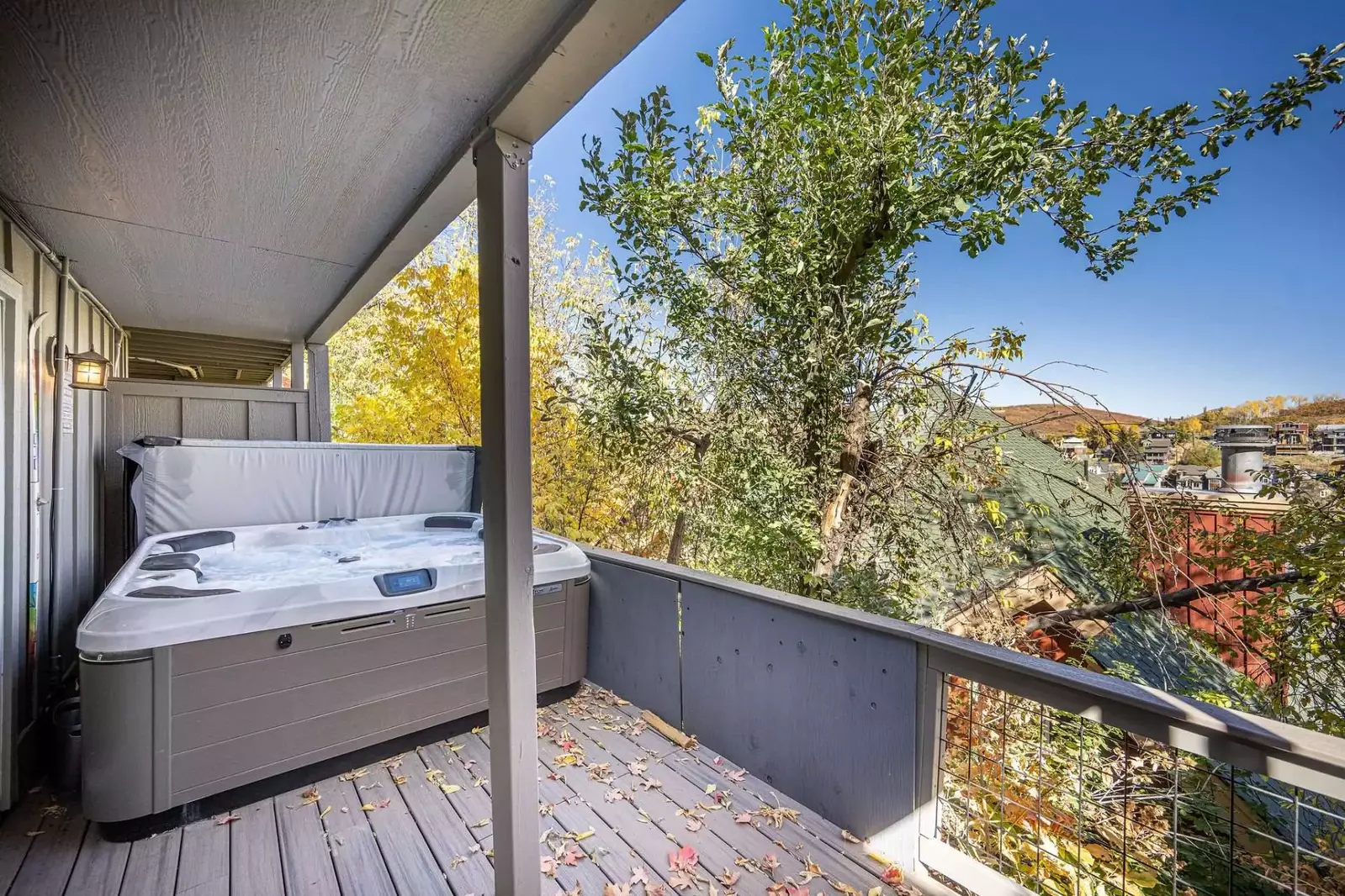 The brand new private hot tub is a perfect spot to soak sore muscles after a day on the slopes