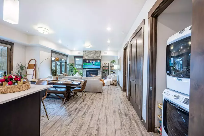 This home features a full sized in home washer and dryer