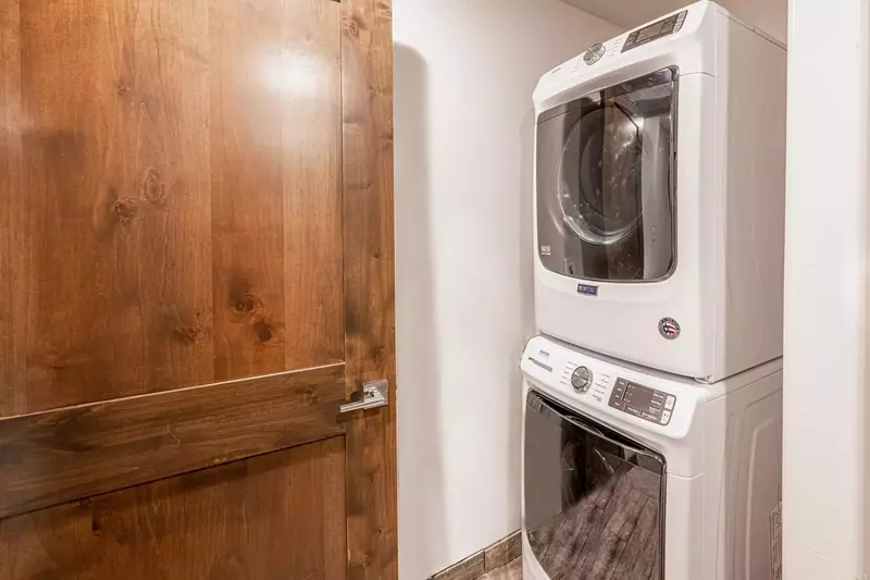 Your own laundry area with washer and dryer for your convenience