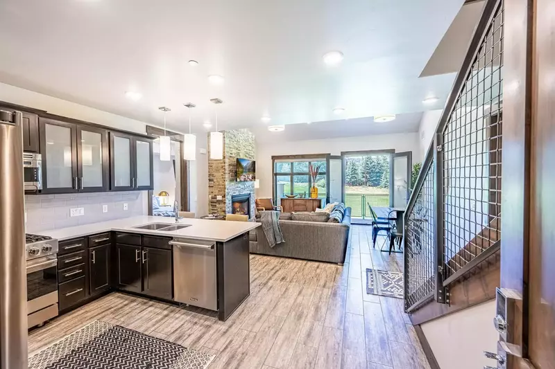 Tastefully designed and professionally designed the home features timeless hardwood flooring, stone gas fireplaces and obvious attention to detail thr