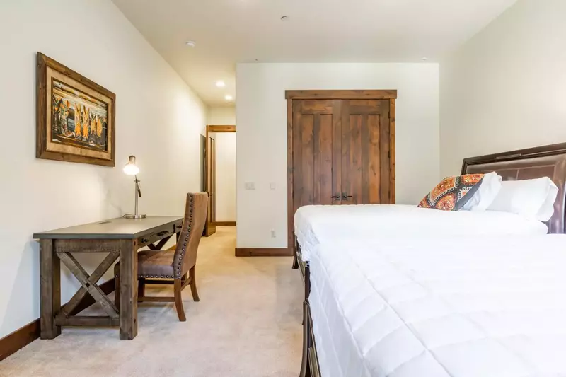 The second guest is complete with a full sized closet.