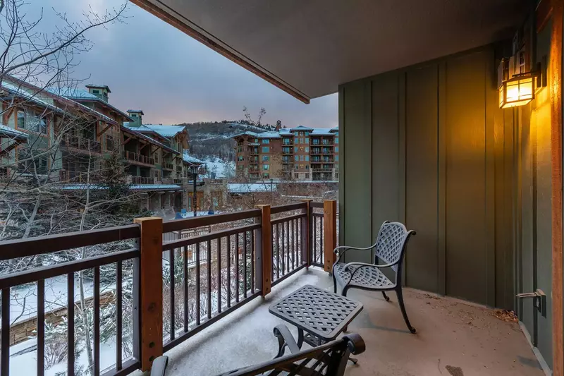 The patio provides a lovely place to relax after a long day of activities