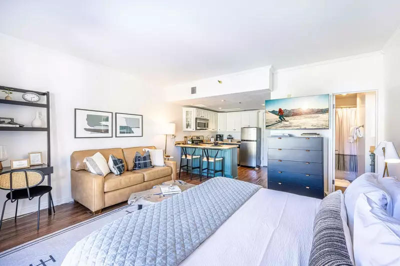 Your king bed welcomes you to your home