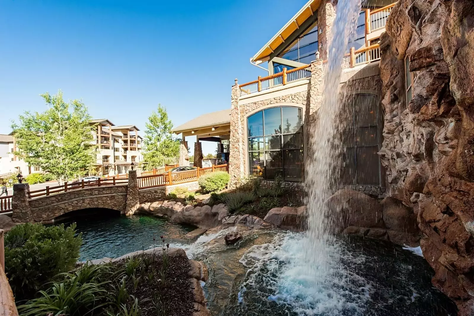 Nature like Water falls greet arriving guests