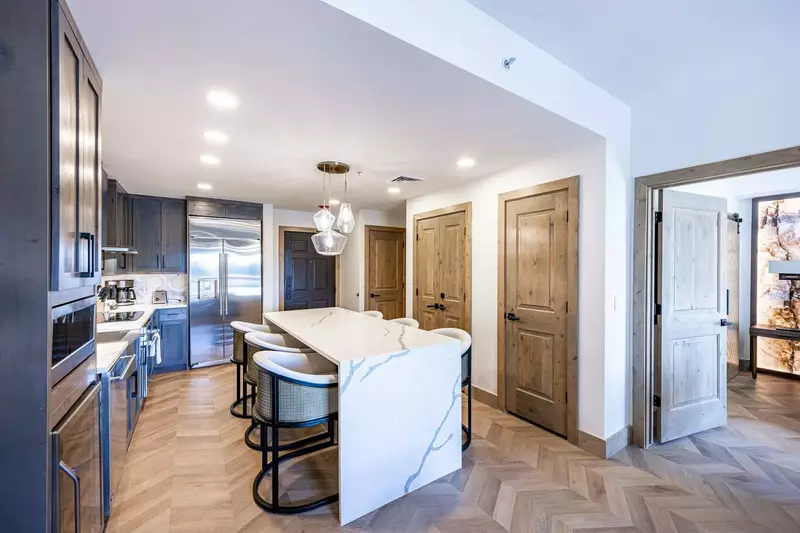 The fully renovated kitchen offers everything a chef needs to cook an amazing meal