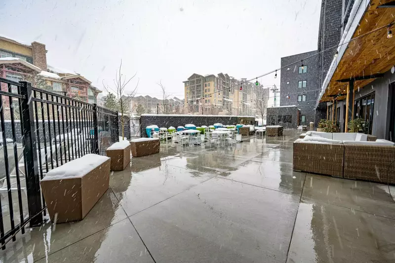 Outdoor spaces with comfortable seating