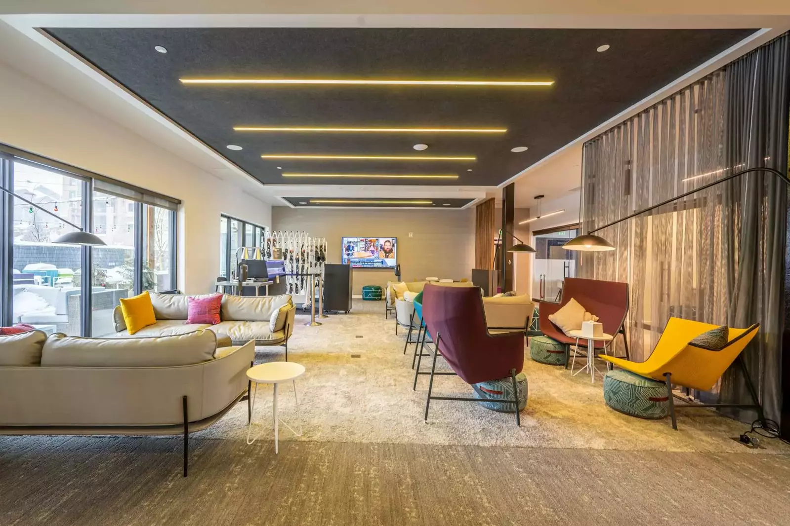 Connect with friends and family in the spacious comfortable spaces on the 1st floor of the resort