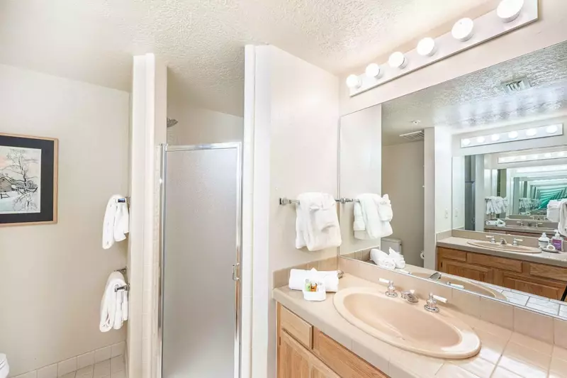 Clean and well maintained private en suite bathroom.
