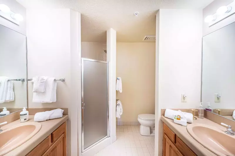 Primary suite private en suite bathroom