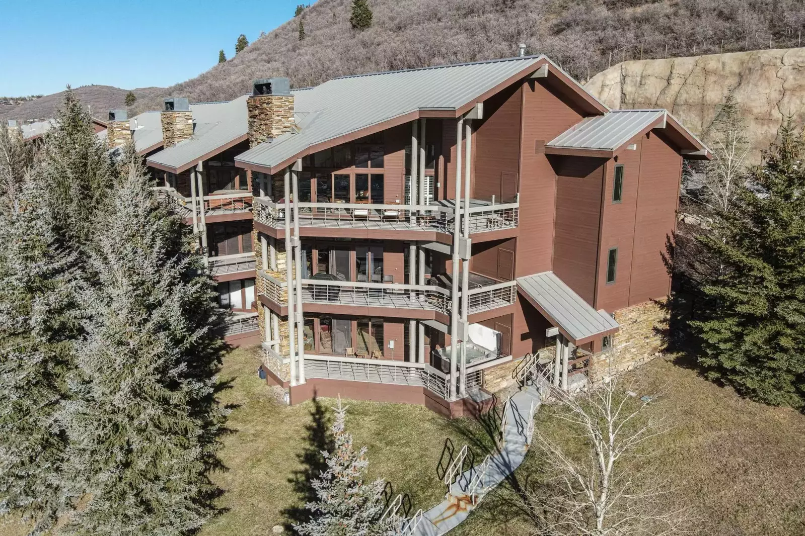 The bus ride is about 5 minutes to town so during ski season or Sundance you won't have to worry about parking in town!