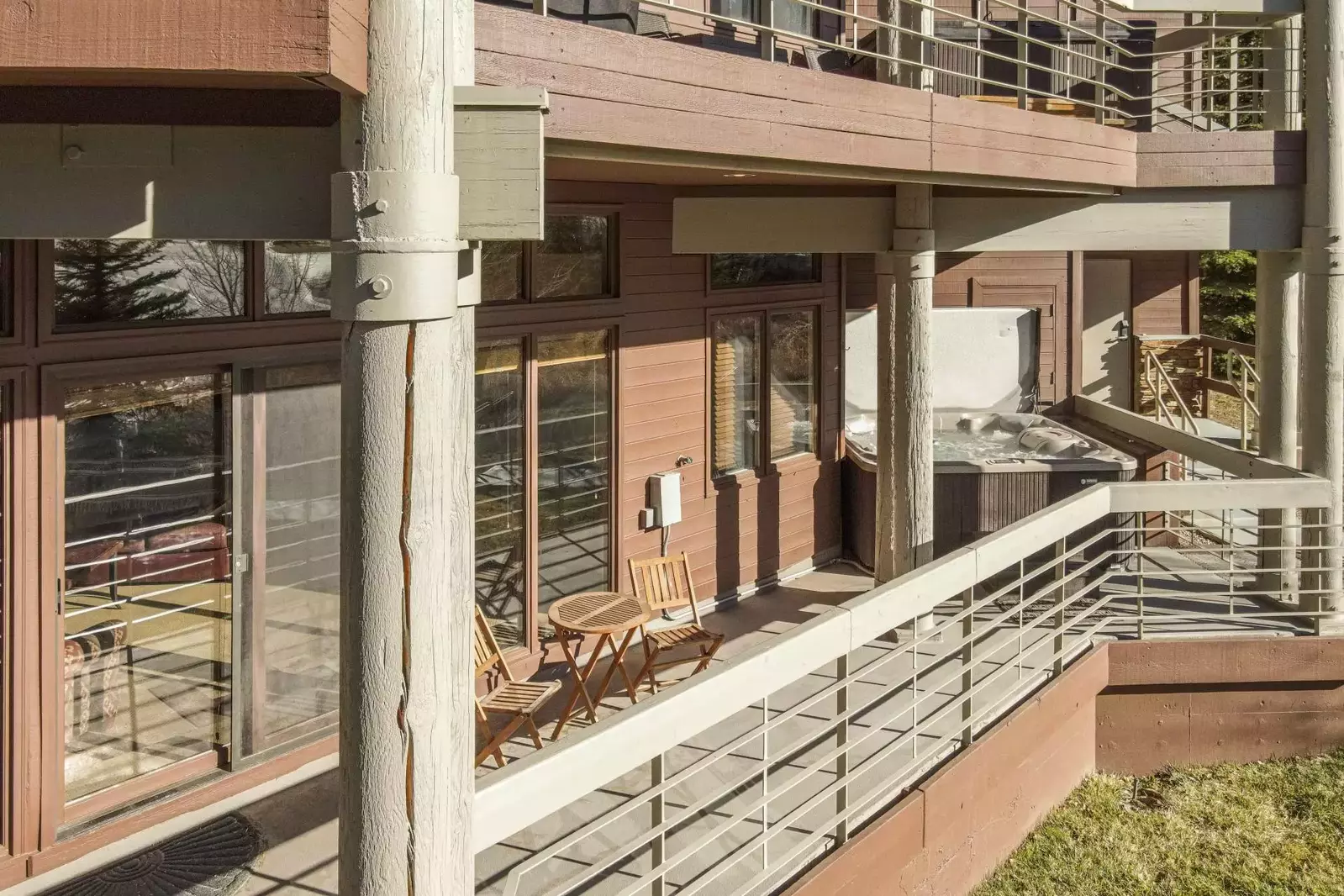 Huge private deck with own hot tub