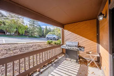 Private Patio with Gas Grill, Sliding Door Access to the Home