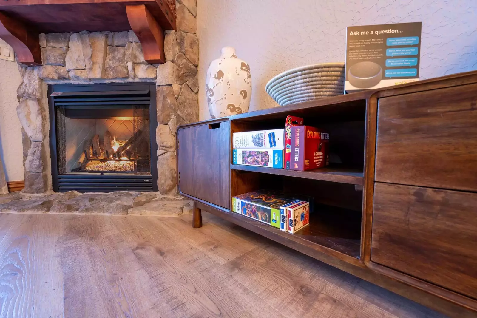 Puzzles and Games by the Fireplace