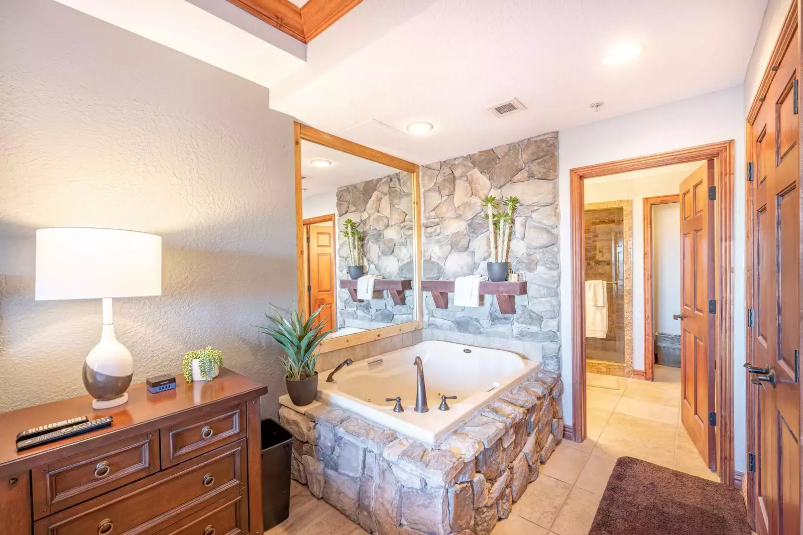 Primary Suite In Room Jetted Bath Tub