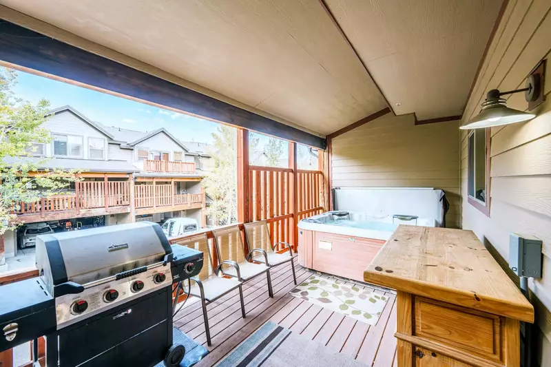 The home has a private deck with a private hot tub and gas grill. As our guest you'll also have access to the Bear Hollow Pool & Hot Tub