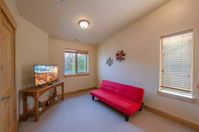 Loft with futon and HDTV
