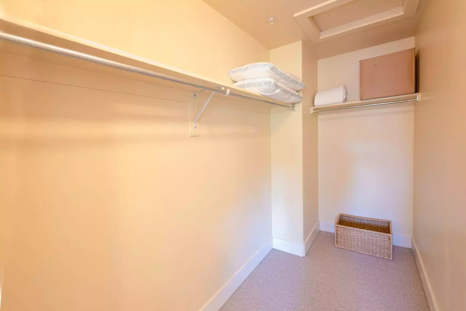 Spacious walk in closet