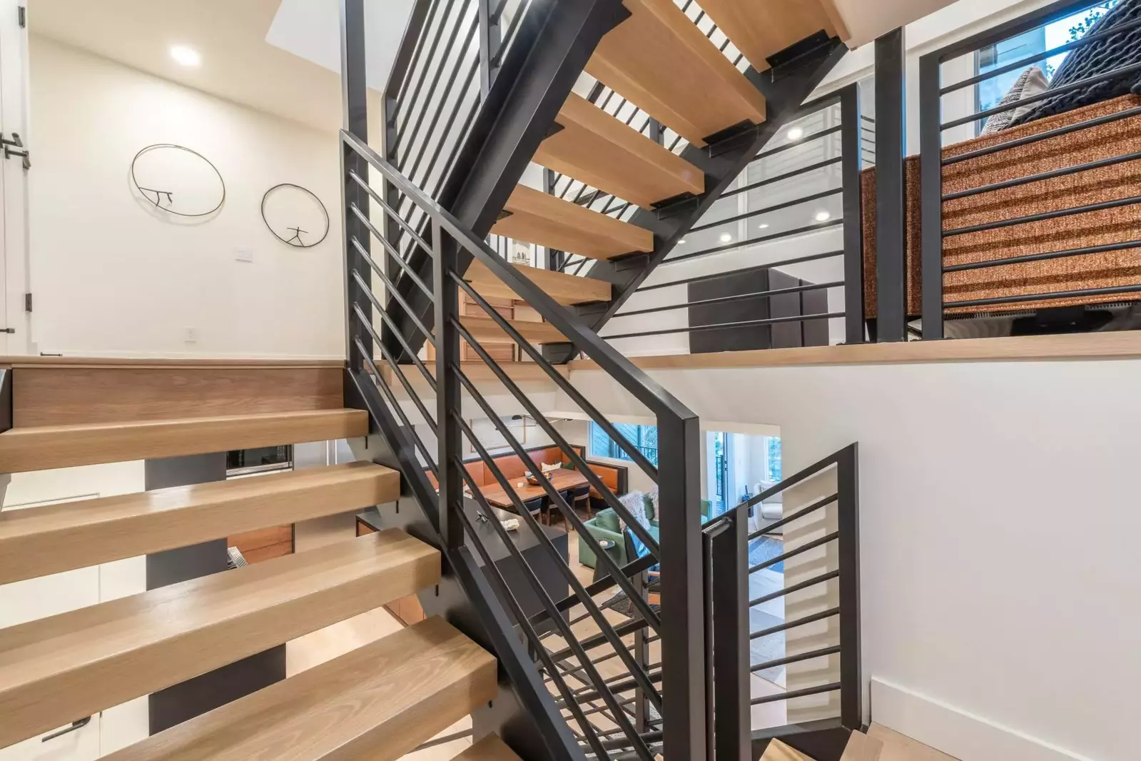 Stairs in between the First and Second Floor