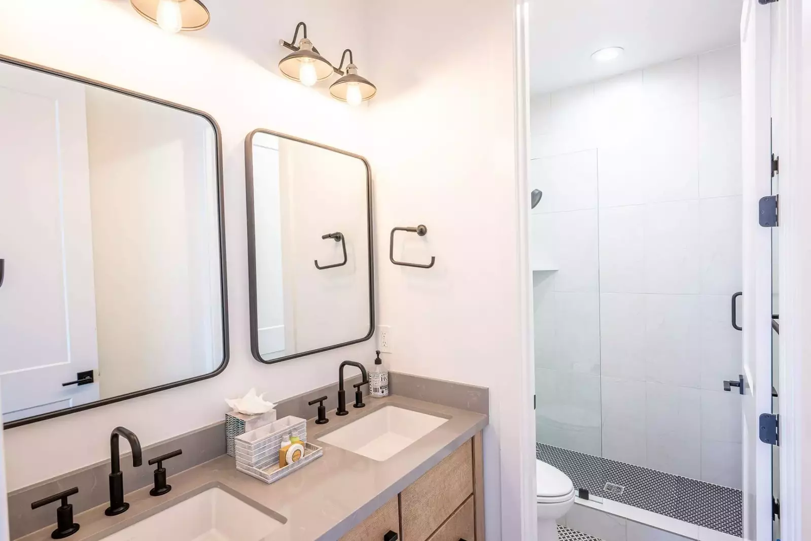 Twin custom vanities. Designed for beauty and function