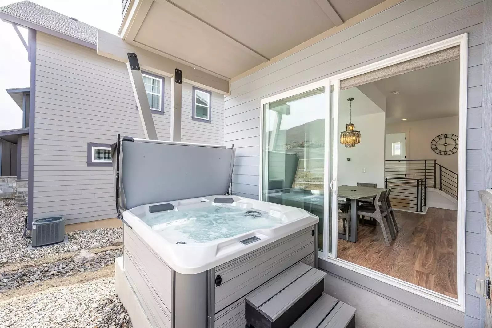 Relax in your brand new private hot tub after a day in the slopes