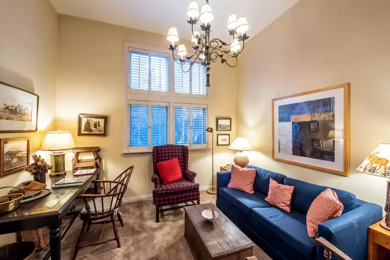 Main Floor Den Offers Privacy For Guests -There Are Doors & The Sofa is a Queen Sleeper