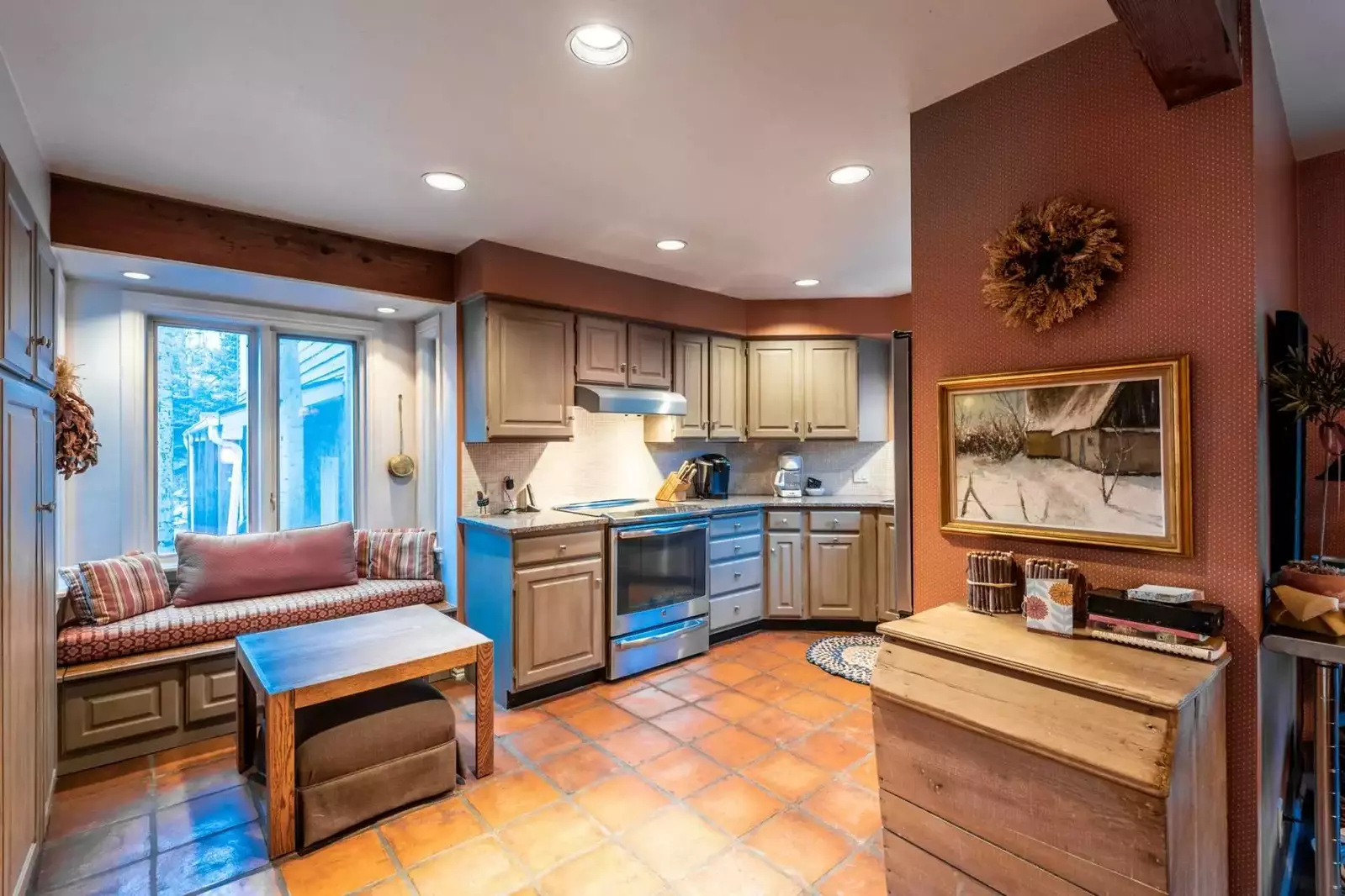 Reading Nook in Kitchen