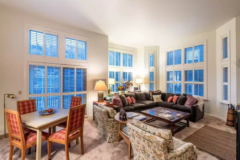 Beautiful Tall Ceilings, New L Shaped Sofa, Brick Fireplace, Window Lined Room w Lots of Natural Light, Card Table for 4, 2 Decks, Right Off Main, Bus