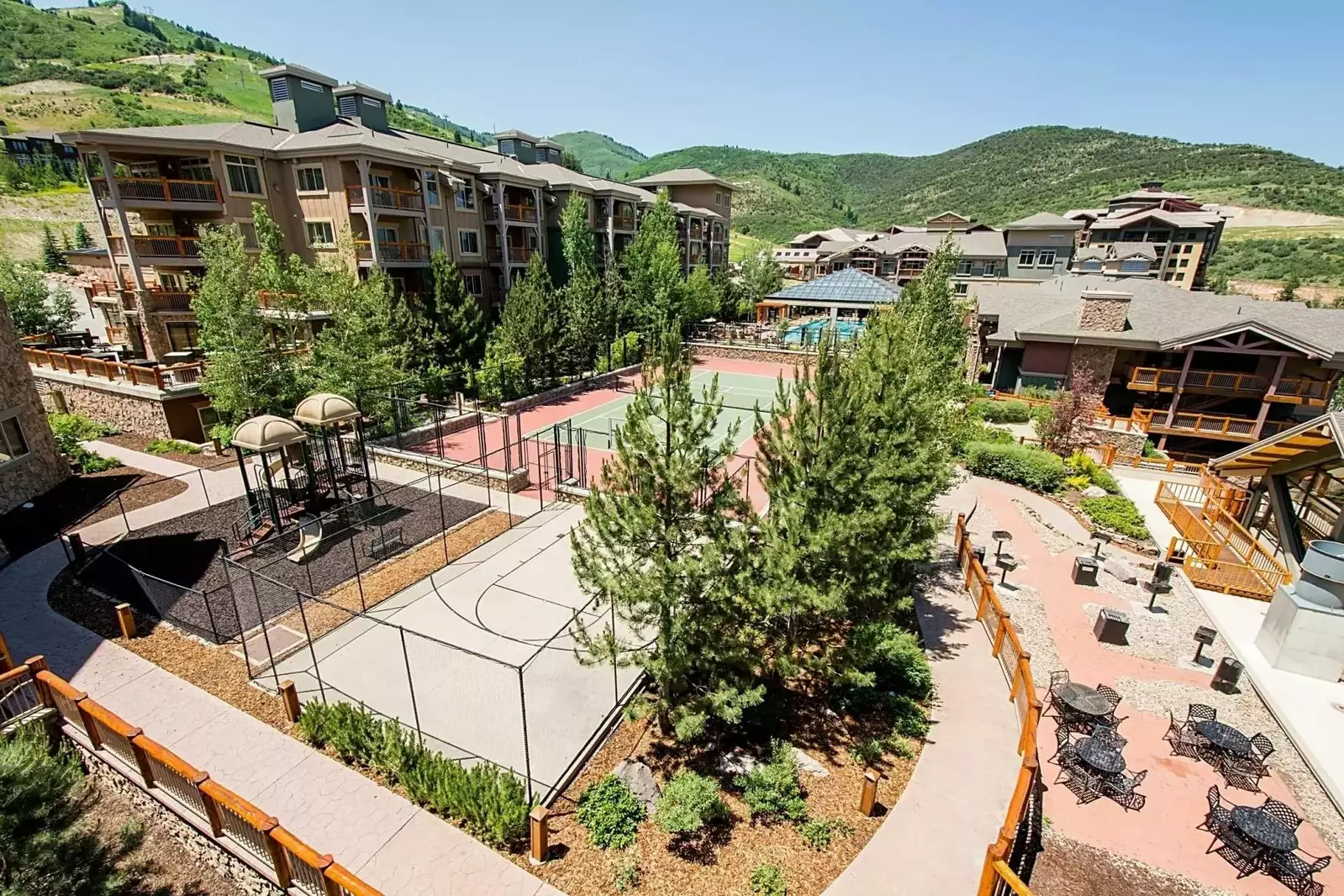 In Addition to the Pools / Hot Tubs / Fitness Center There is an Outdoor Playground, Tennis & Basketball Courts