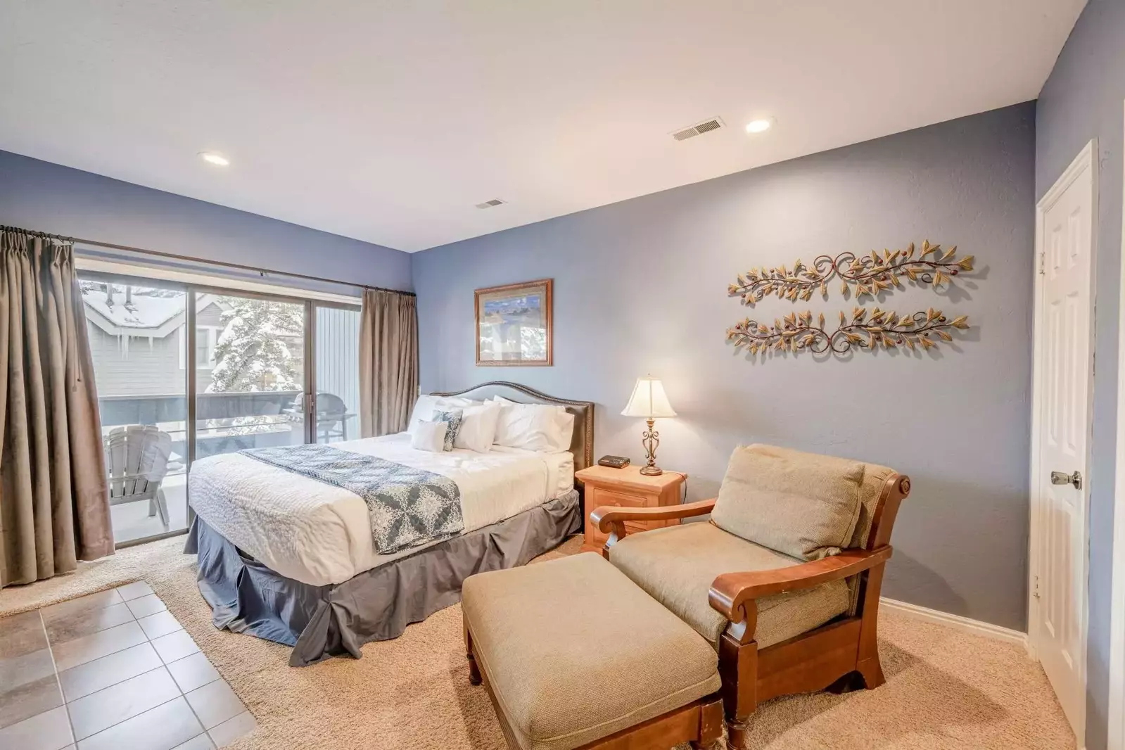 Serene Master Suite Features a King Bed, HDTV & Private Balcony