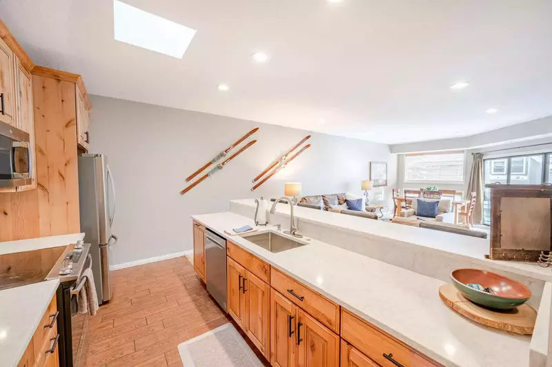 Bright newly remodeled kitchen, with plenty of gathering space!