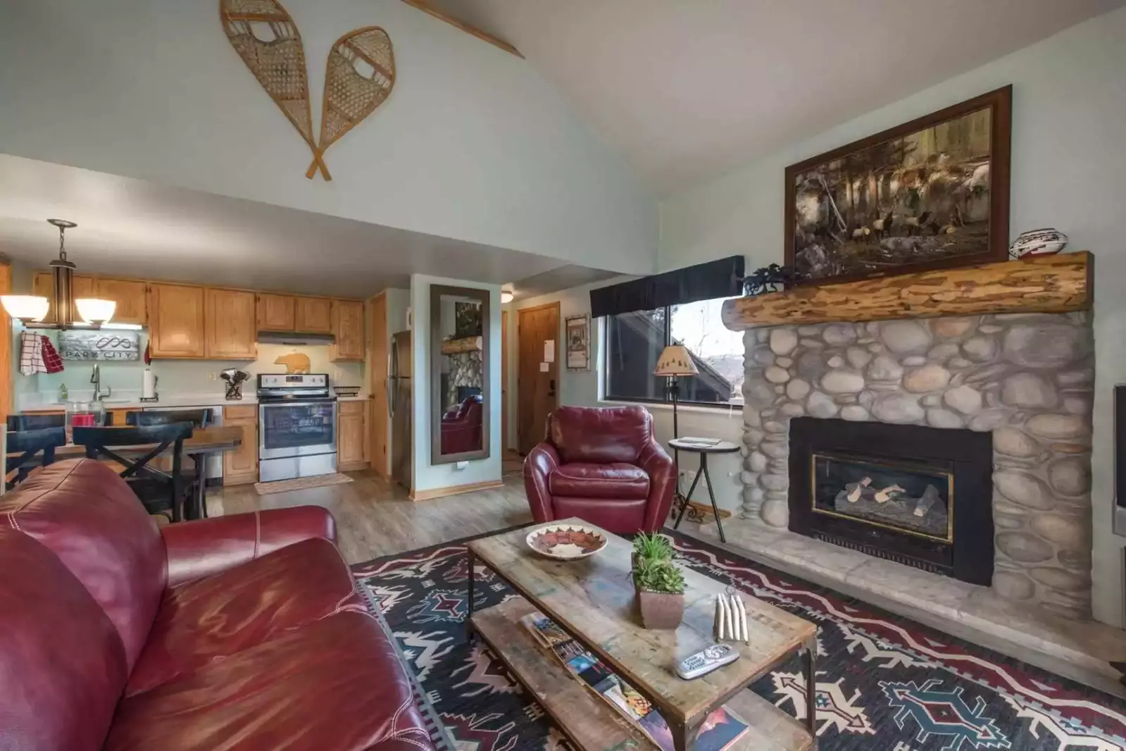 Welcome to our Red Pine Home! Just off the living room is a sliding glass door which has access to a private covered balcony with views of