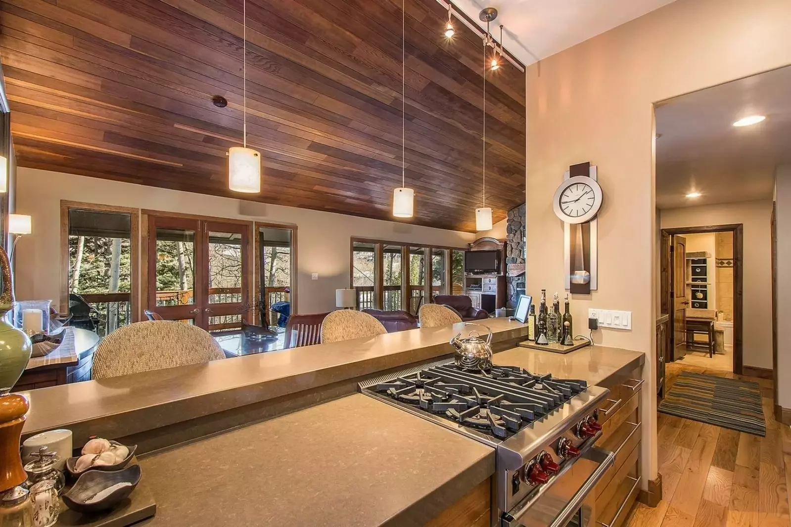 Let your inner chef out in this Fully Equipped Kitchen Complete with a High End Viking Gas Range, Wood Floor and Breakfast