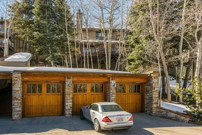 One Car Garage–Doubles As A Ski Locker!