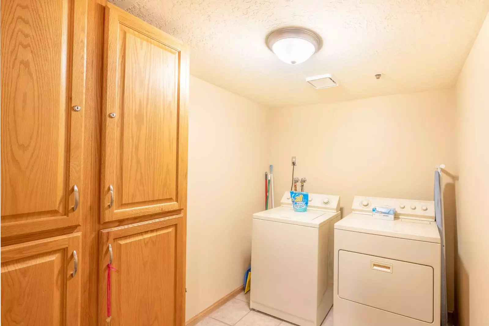 The private laundry is perfect for longer stays - It is equipped with a full size washer and dryer!