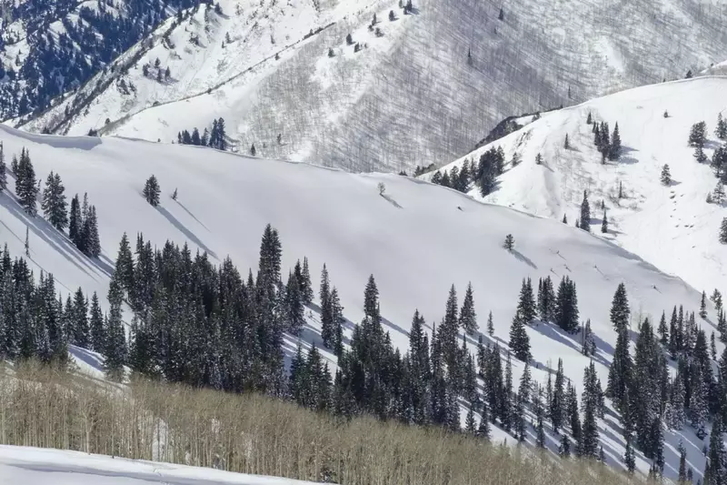 A beautiful view of the Park City mountain terrain from just outside the home.