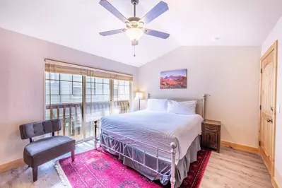 Bright and Spacious Primary Suite with High End King Bed, Wood Flooring, Smart HDTV, En Suite Bathroom