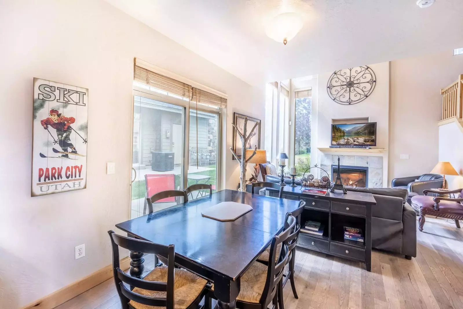 Open Floor Plan Where The Living Spaces Flow Into Each Other, This Dining Area Has A Dining Table Offers Seating for 6, Additional Seating Available A