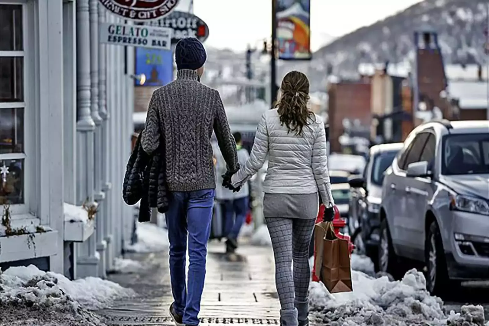 Walk hand in hand along Main Street